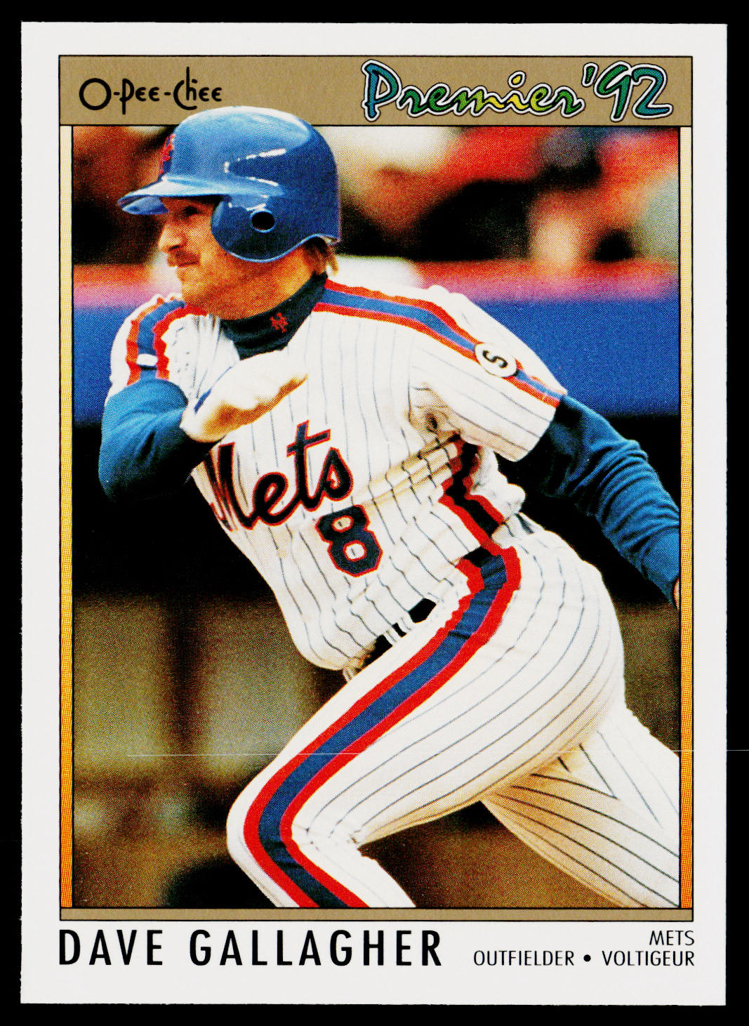 Dave Gallagher 1992 O-Pee-Chee Premier #128 New York Mets