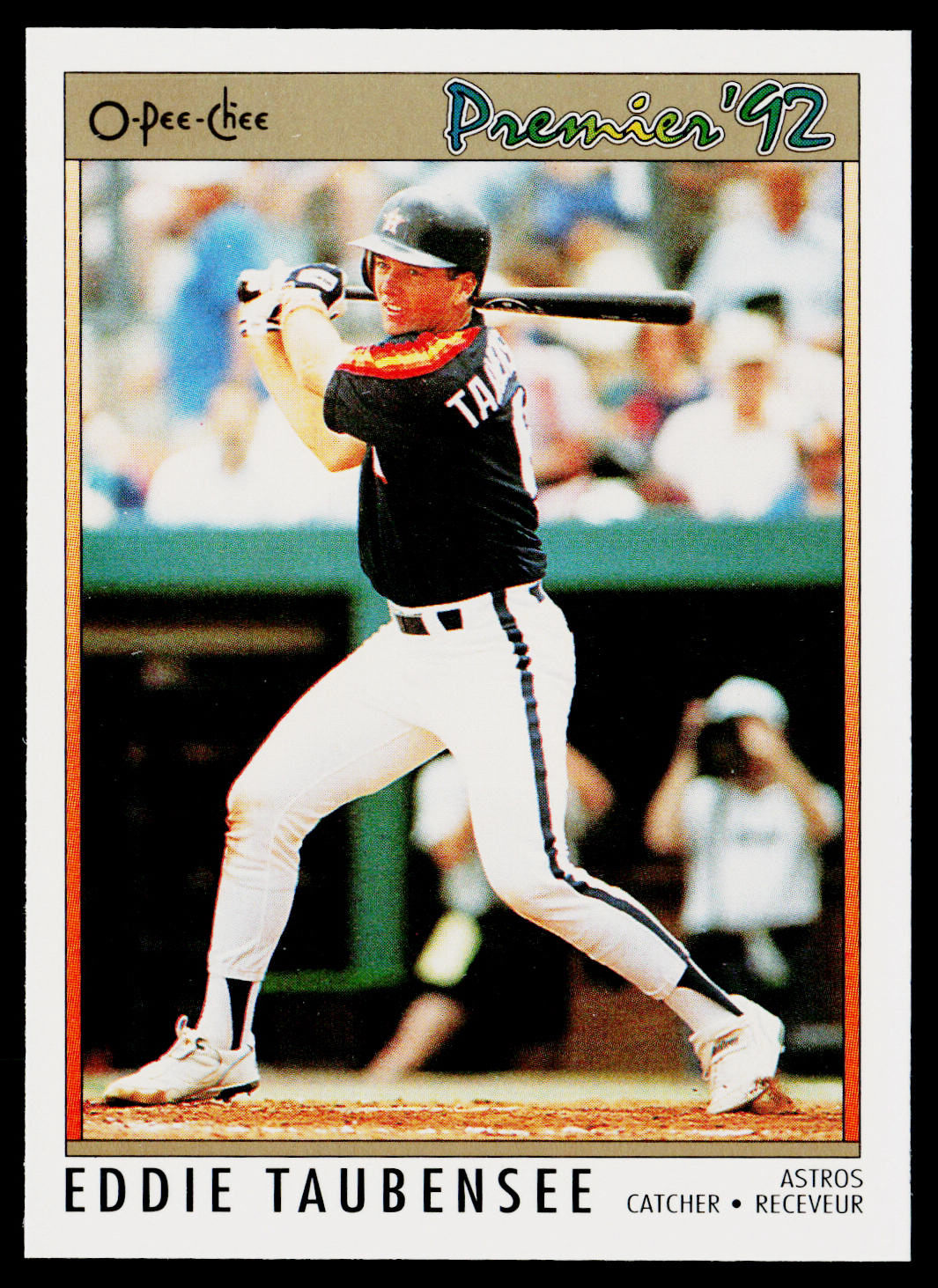 Eddie Taubensee 1992 O-Pee-Chee Premier #136 Houston Astros