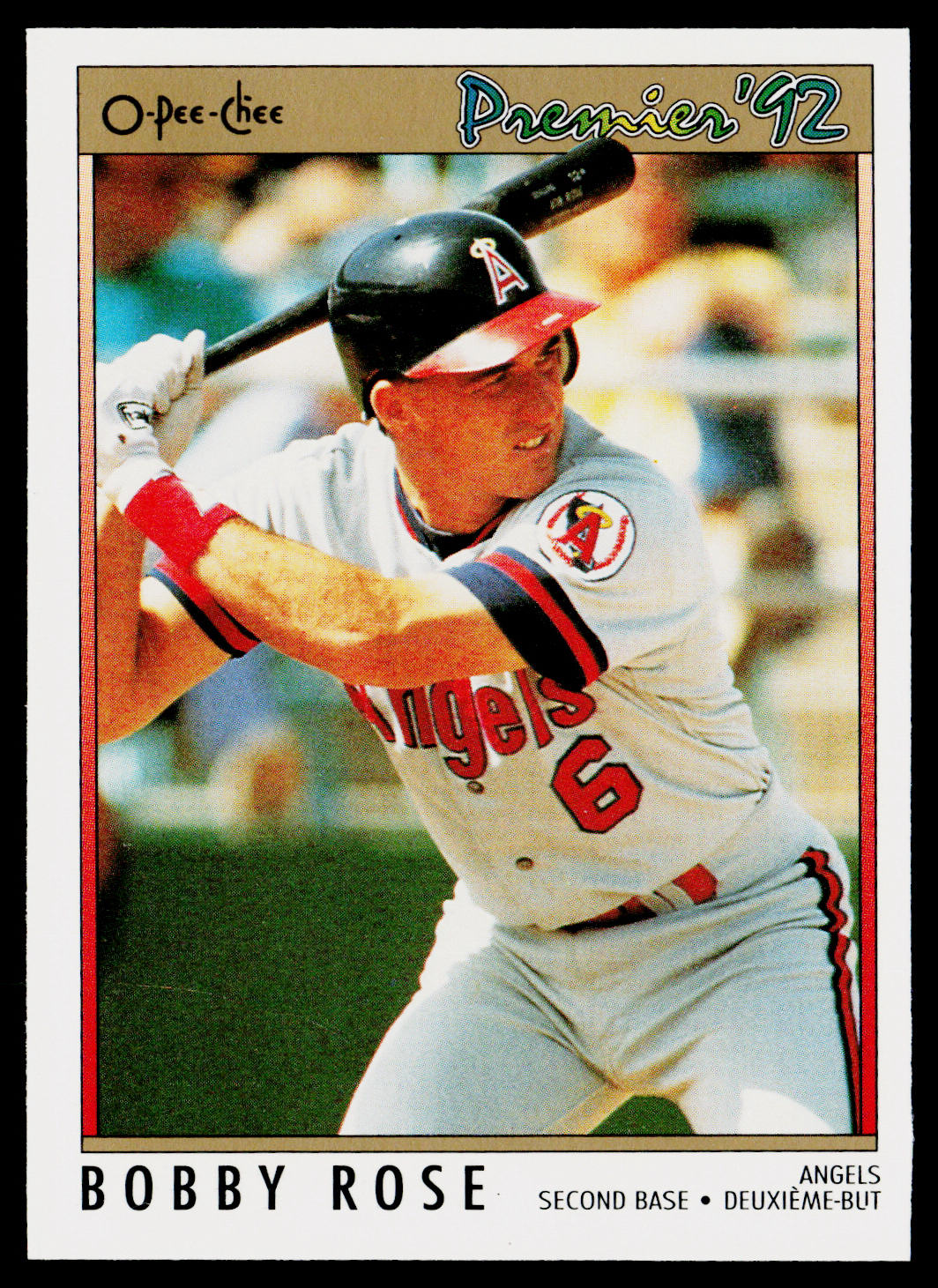 Bobby Rose 1992 O-Pee-Chee Premier #169 California Angels