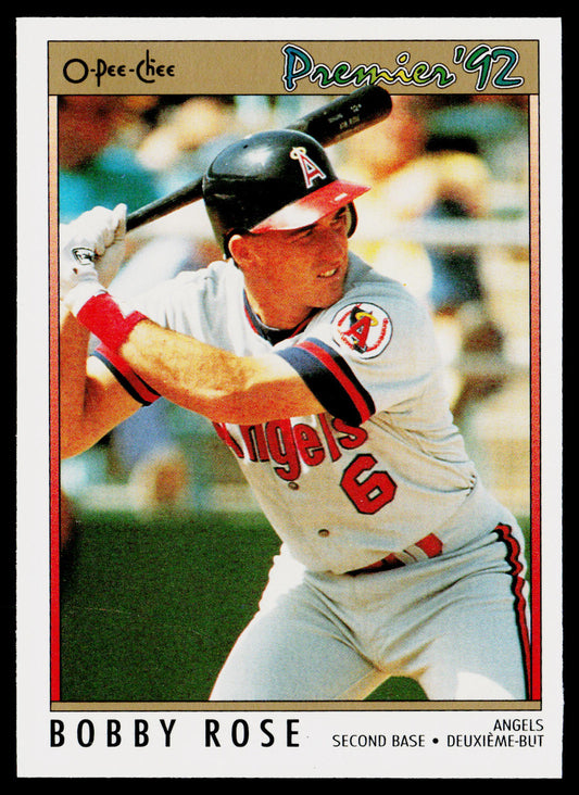 Bobby Rose 1992 O-Pee-Chee Premier #169 California Angels