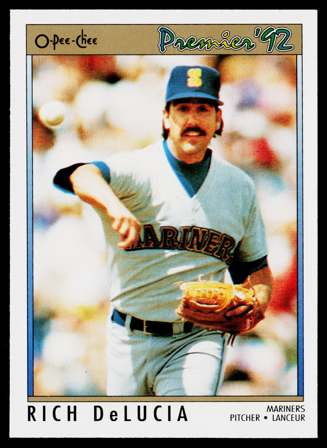 Rich DeLucia 1992 O-Pee-Chee Premier #171 Seattle Mariners