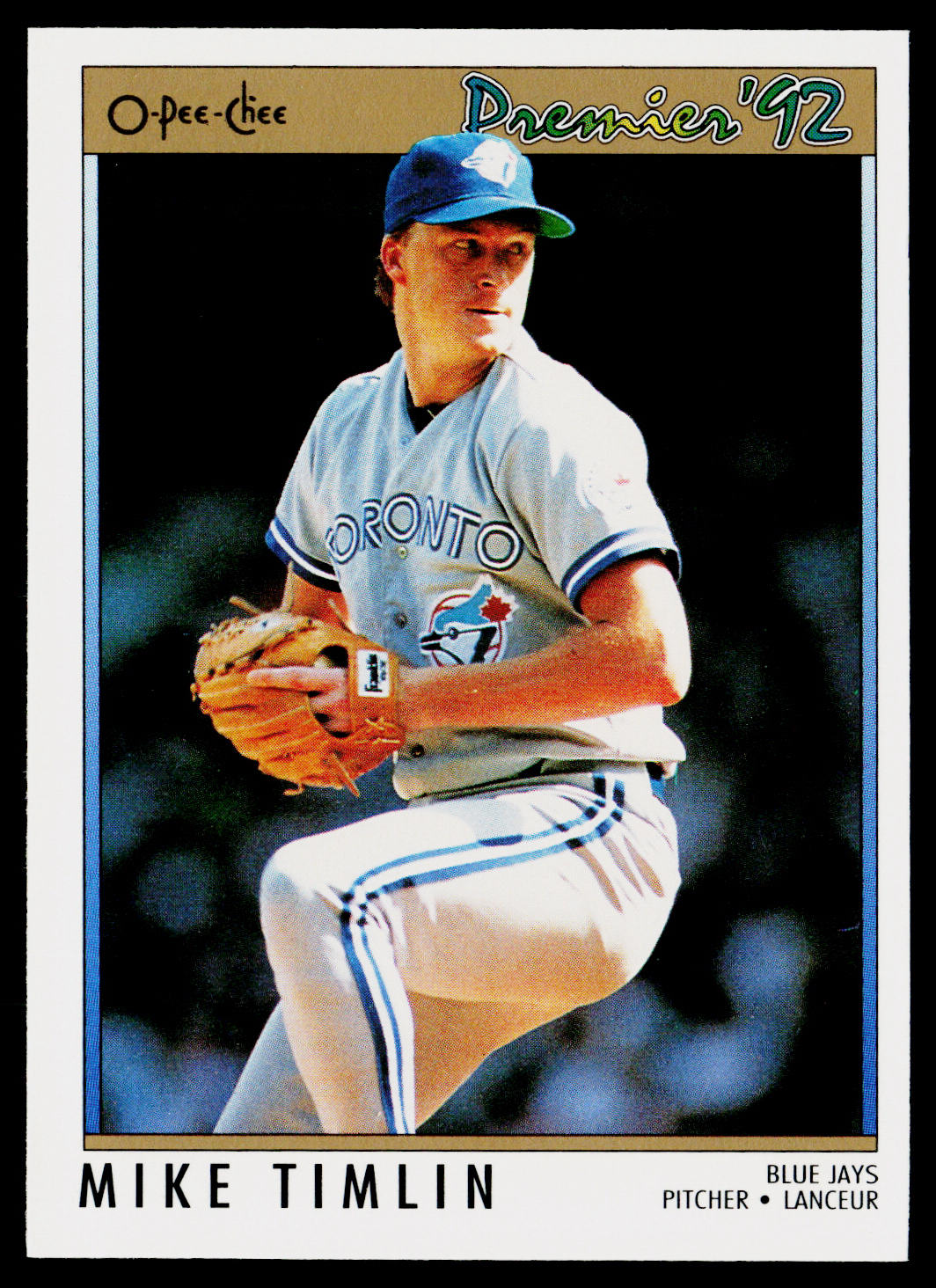 Mike Timlin 1992 O-Pee-Chee Premier #172 Toronto Blue Jays