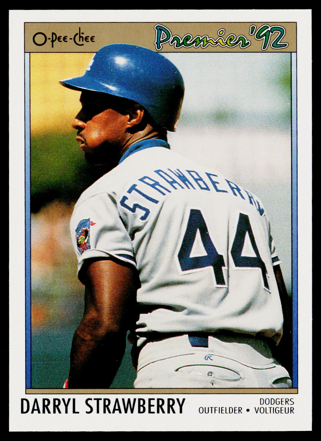 Darryl Strawberry 1992 O-Pee-Chee Premier #179 Los Angeles Dodgers