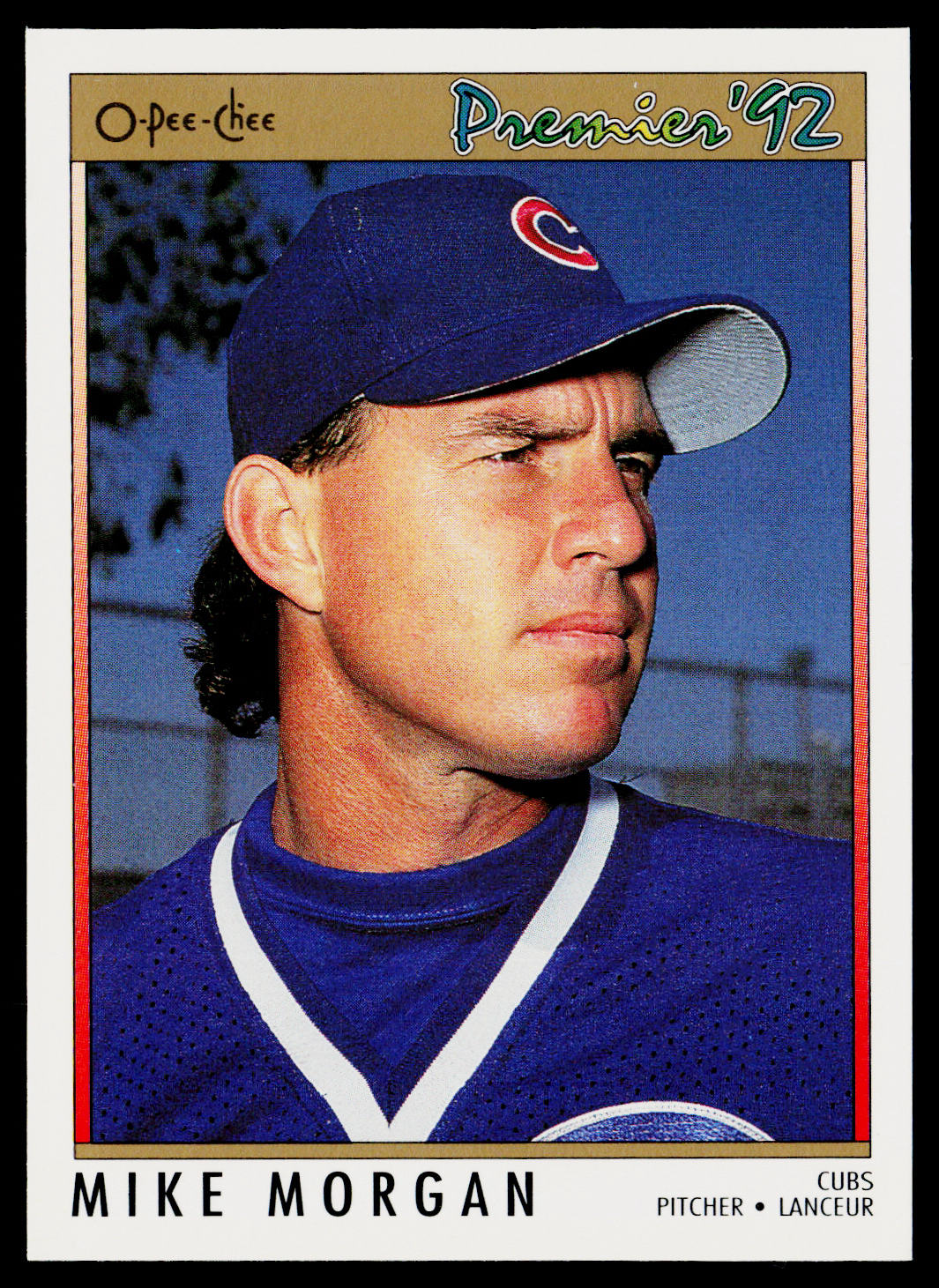 Mike Morgan 1992 O-Pee-Chee Premier #180 Chicago Cubs