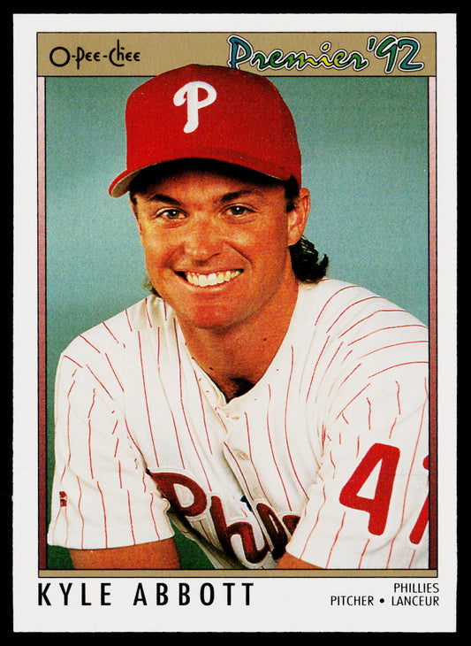 Kyle Abbott 1992 O-Pee-Chee Premier #185 Philadelphia Phillies