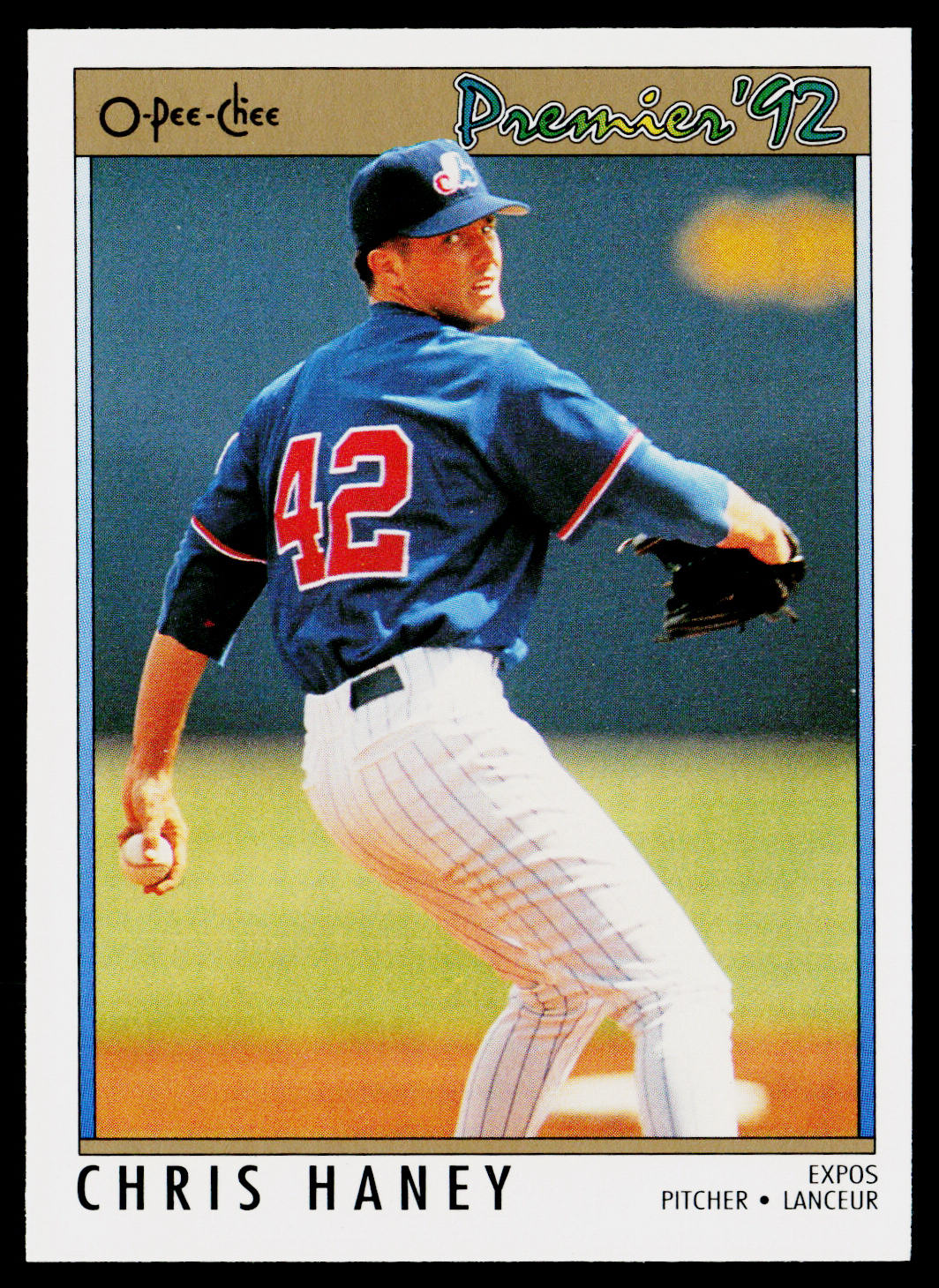 Chris Haney 1992 O-Pee-Chee Premier #186 Montreal Expos