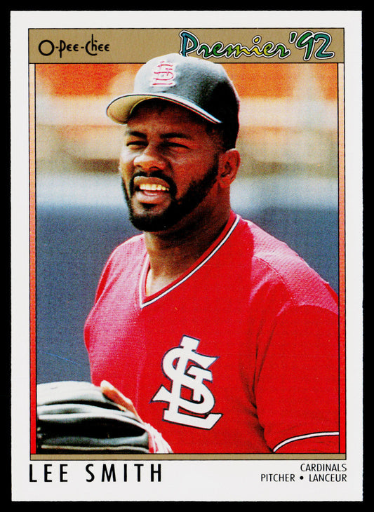 Lee Smith 1992 O-Pee-Chee Premier #190 St. Louis Cardinals