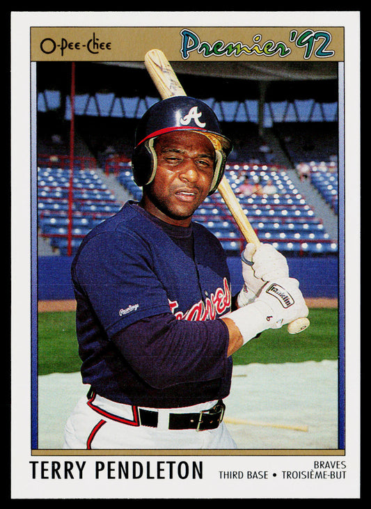 Terry Pendleton 1992 O-Pee-Chee Premier #195 Atlanta Braves