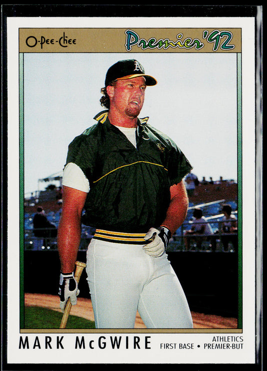 Mark McGwire 1992 O-Pee-Chee Premier #99 Oakland Athletics