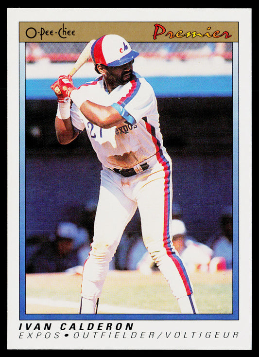 Ivan Calderon 1991 O-Pee-Chee Premier #17 Montreal Expos