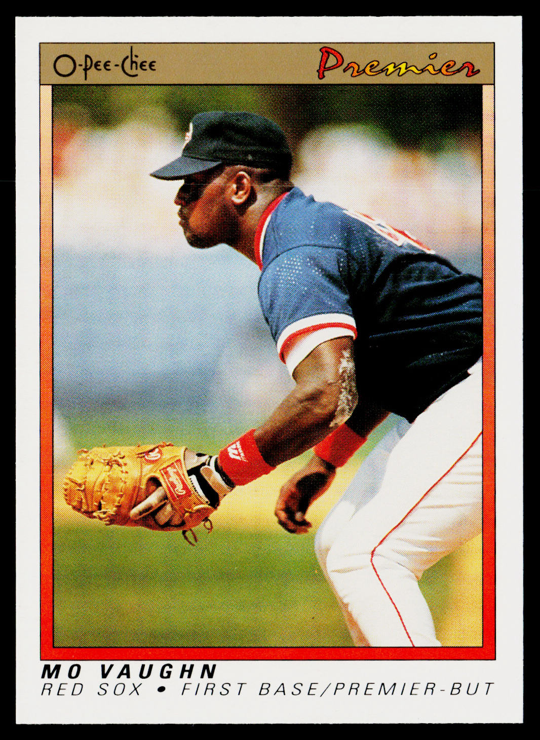 Mo Vaughn 1991 O-Pee-Chee Premier #124 Boston Red Sox