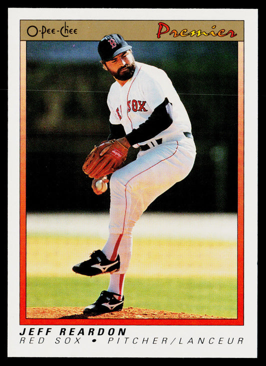 Jeff Reardon 1991 O-Pee-Chee Premier #98 Boston Red Sox