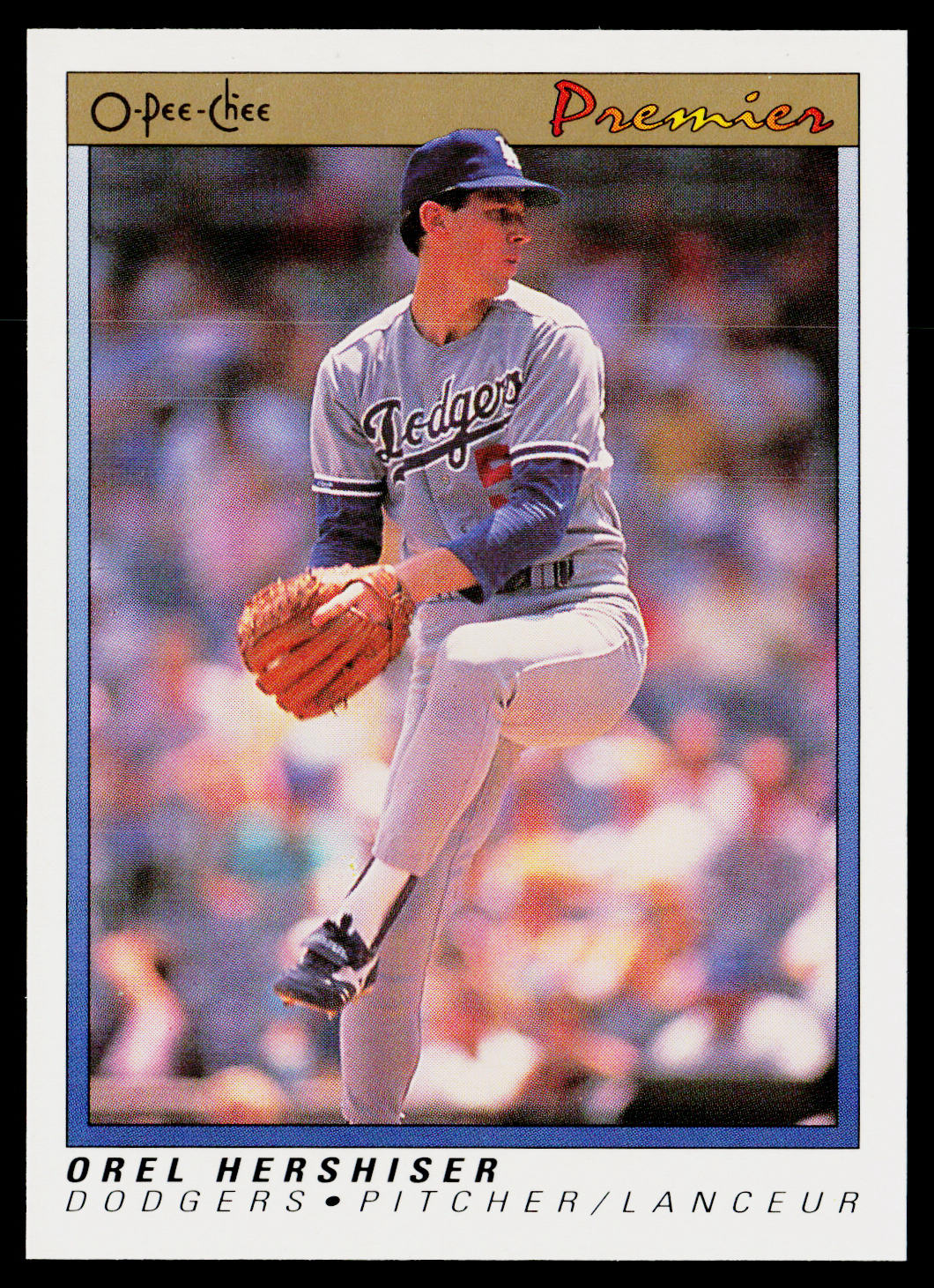 Orel Hershiser 1991 O-Pee-Chee Premier #64 Los Angeles Dodgers