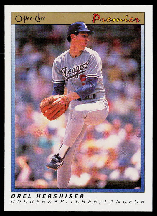Orel Hershiser 1991 O-Pee-Chee Premier #64 Los Angeles Dodgers