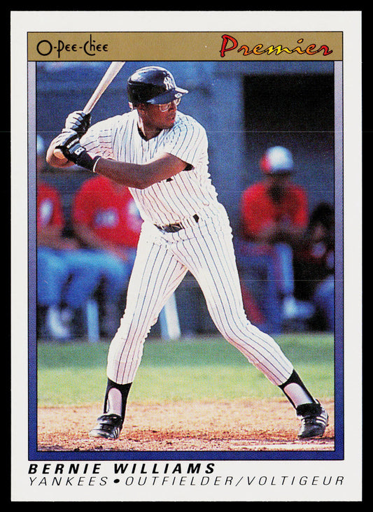 Bernie Williams 1991 O-Pee-Chee Premier #128 New York Yankees