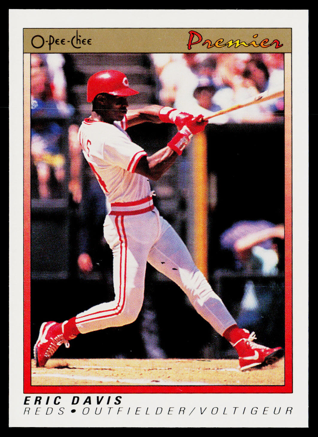Eric Davis 1991 O-Pee-Chee Premier #29 Cincinnati Reds