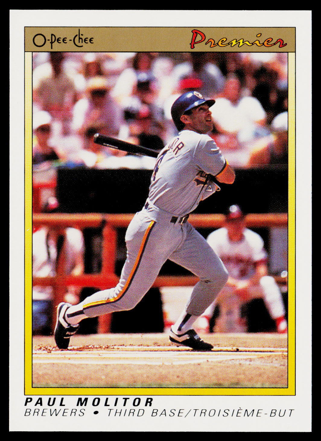 Paul Molitor 1991 O-Pee-Chee Premier #82 Milwaukee Brewers