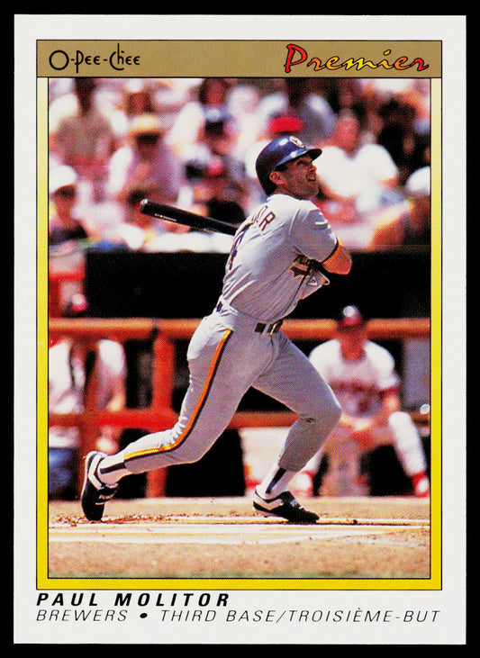 Paul Molitor 1991 O-Pee-Chee Premier #82 Milwaukee Brewers
