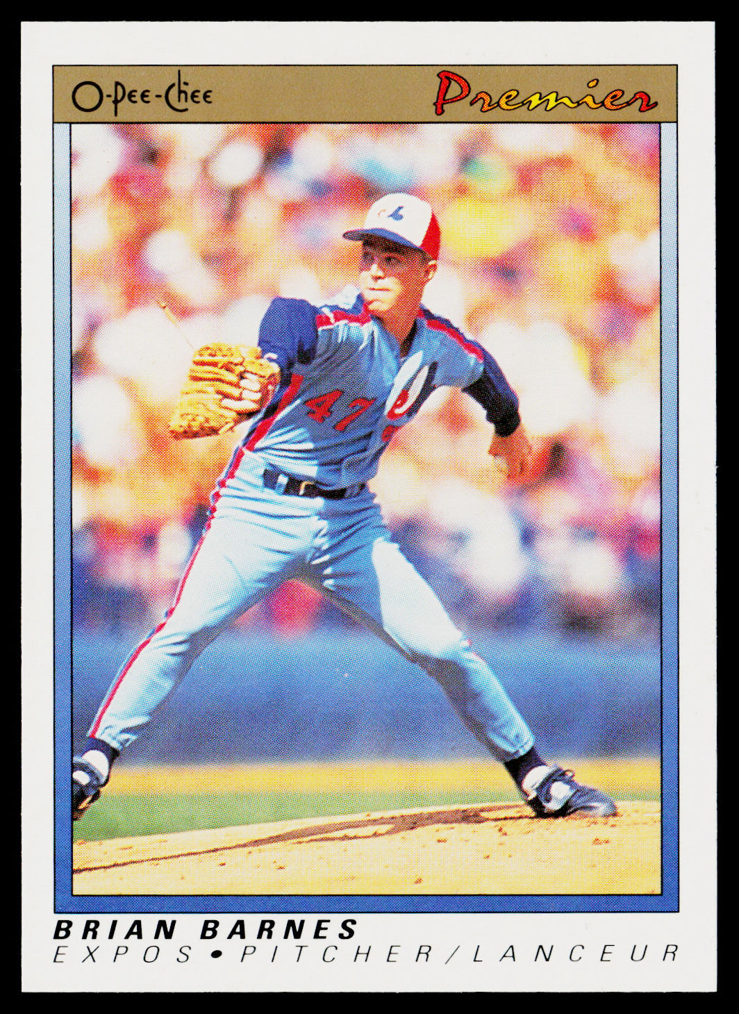 Brian Barnes 1991 O-Pee-Chee Premier #4 Montreal Expos