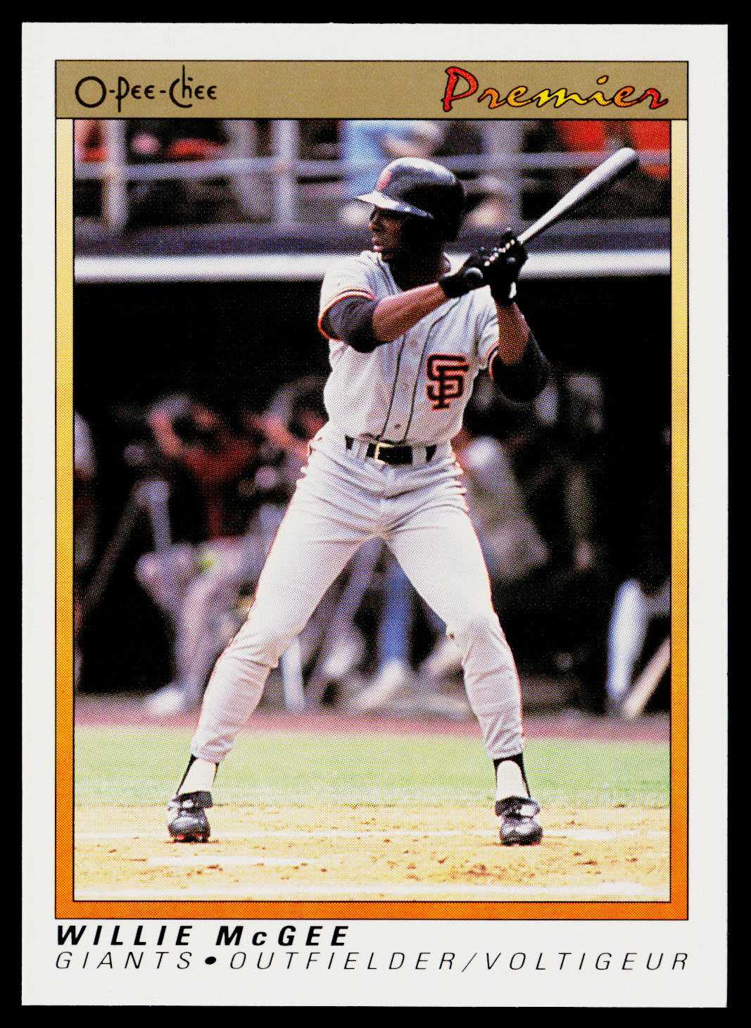 Willie McGee 1991 O-Pee-Chee Premier #78 San Francisco Giants