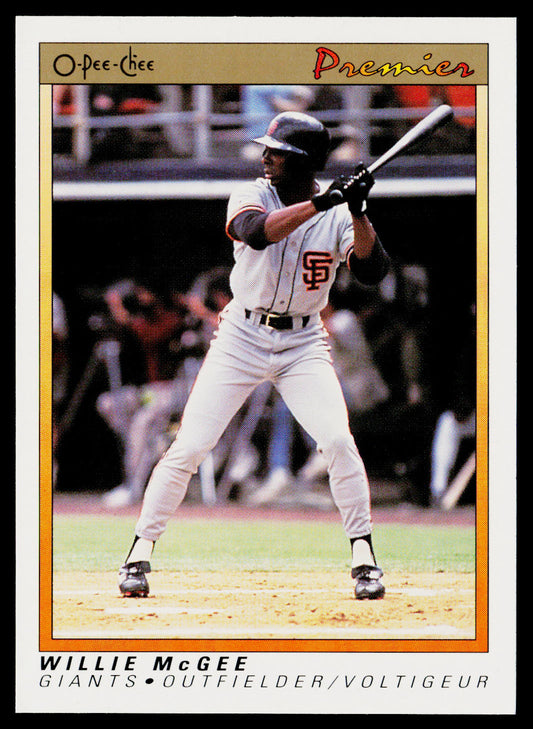 Willie McGee 1991 O-Pee-Chee Premier #78 San Francisco Giants