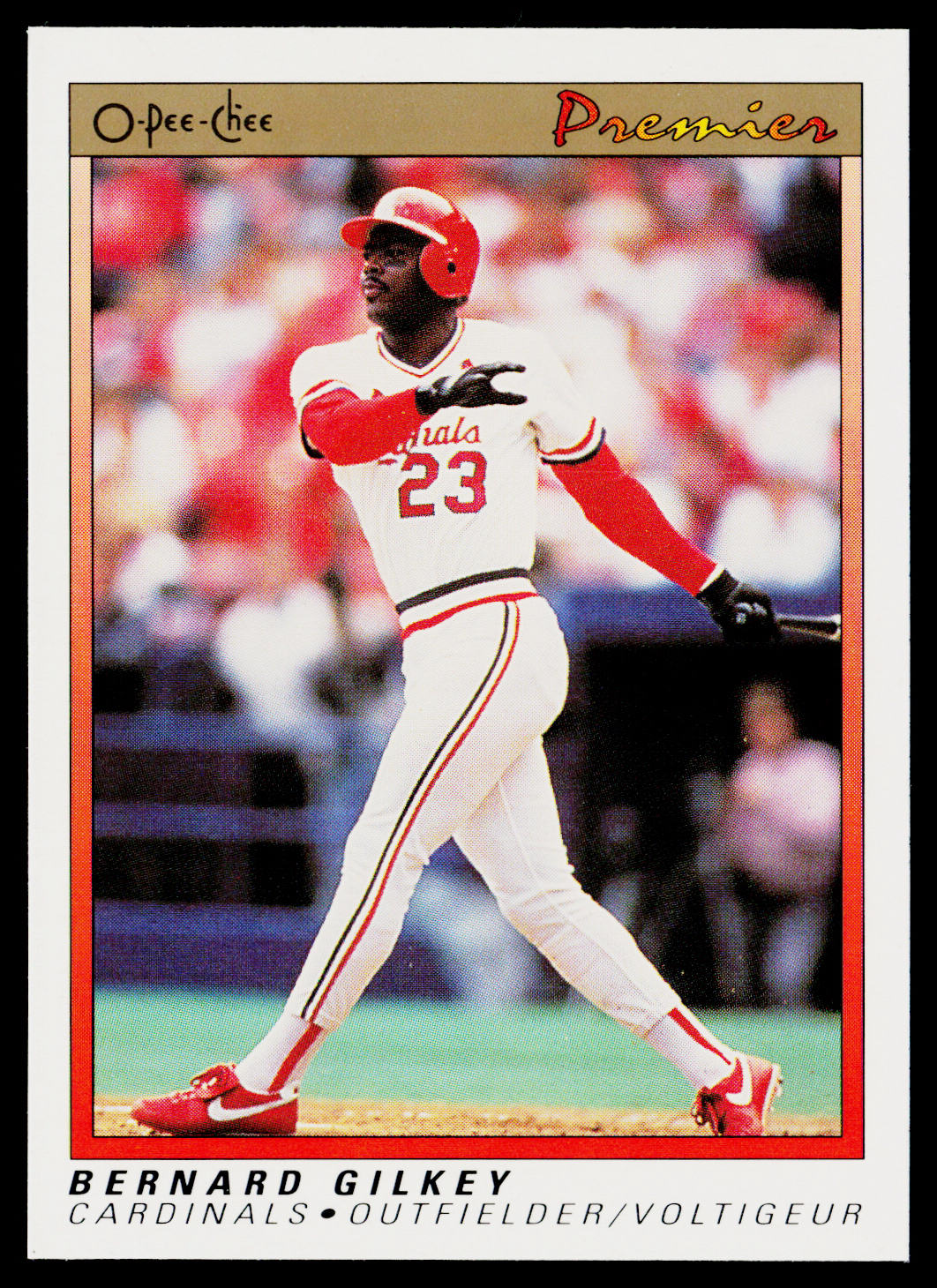 Bernard Gilkey 1991 O-Pee-Chee Premier #51 St. Louis Cardinals