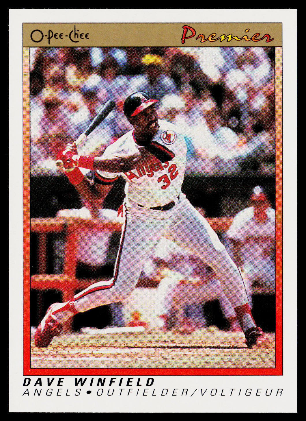 Dave Winfield 1991 O-Pee-Chee Premier #130 California Angels