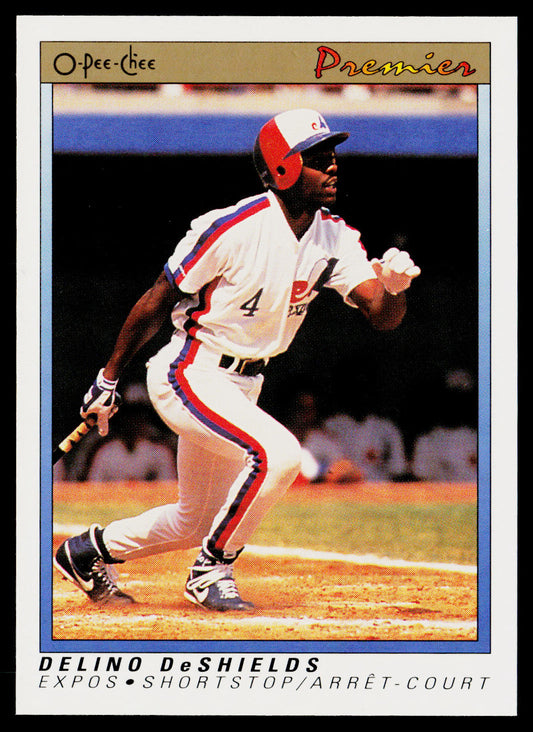 Delino DeShields 1991 O-Pee-Chee Premier #34 Montreal Expos