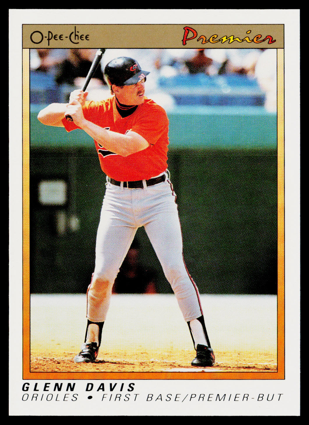 Glenn Davis 1991 O-Pee-Chee Premier #30 Baltimore Orioles