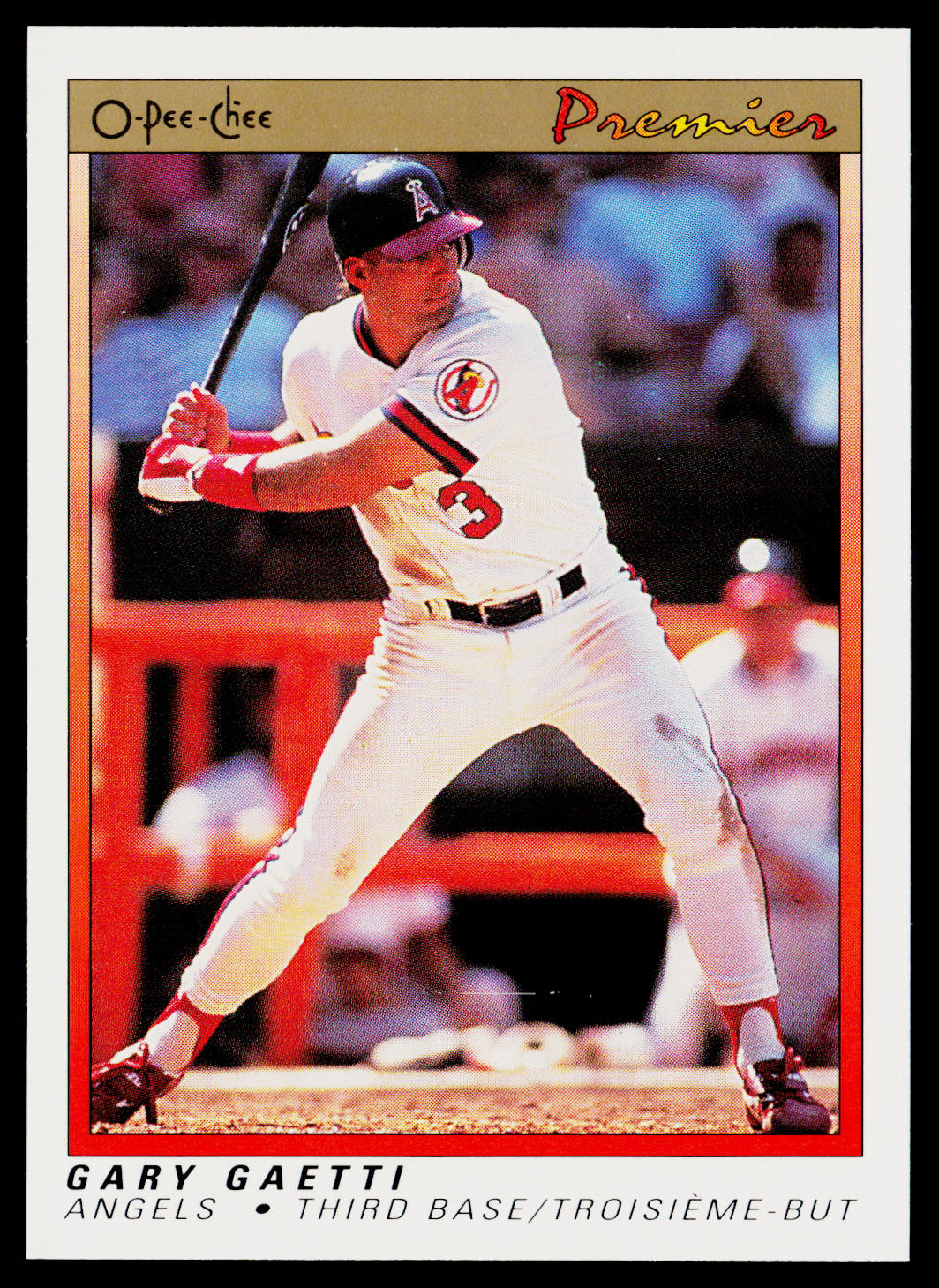 Gary Gaetti 1991 O-Pee-Chee Premier #47 California Angels