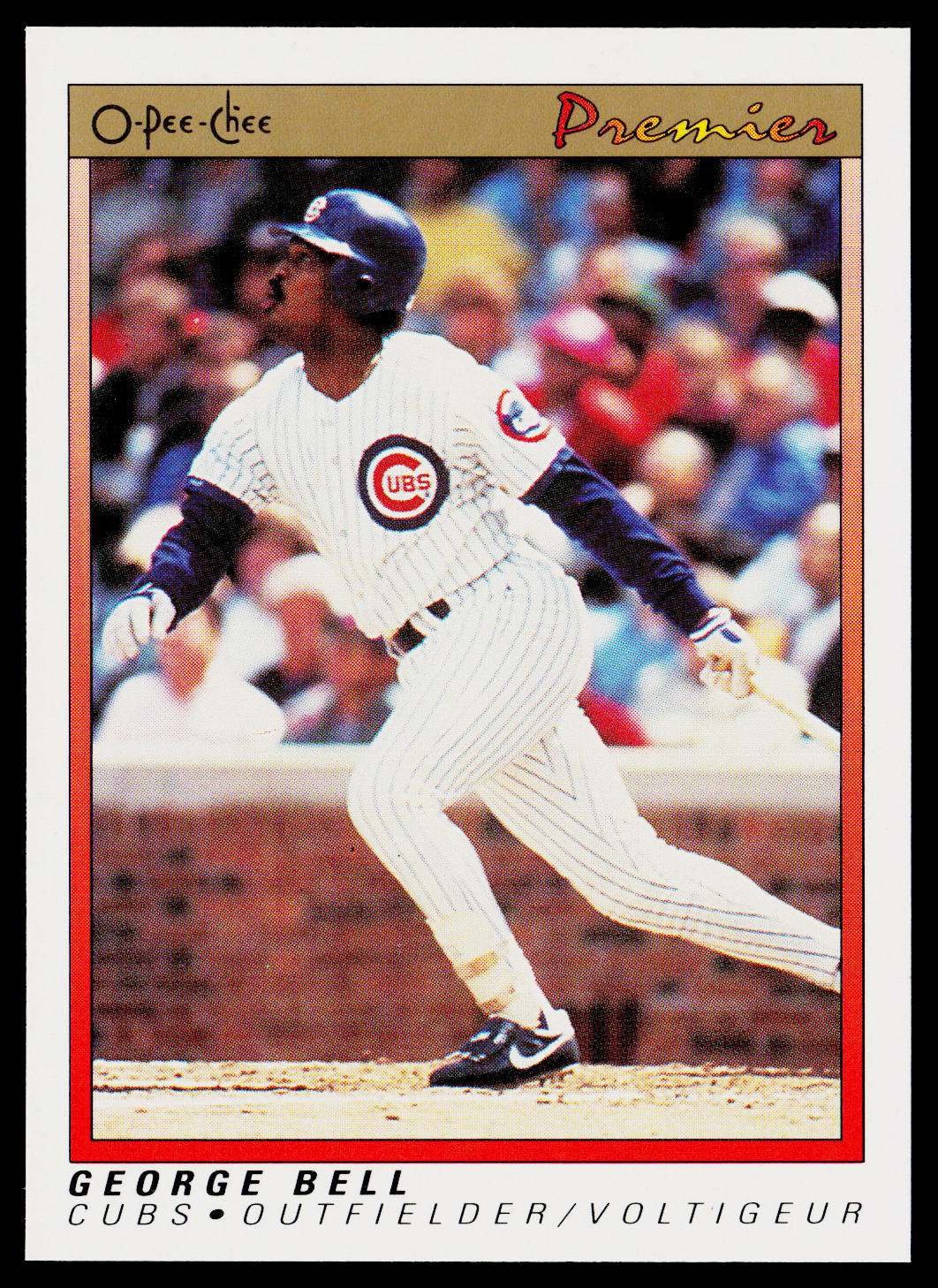 George Bell 1991 O-Pee-Chee Premier #6 Chicago Cubs
