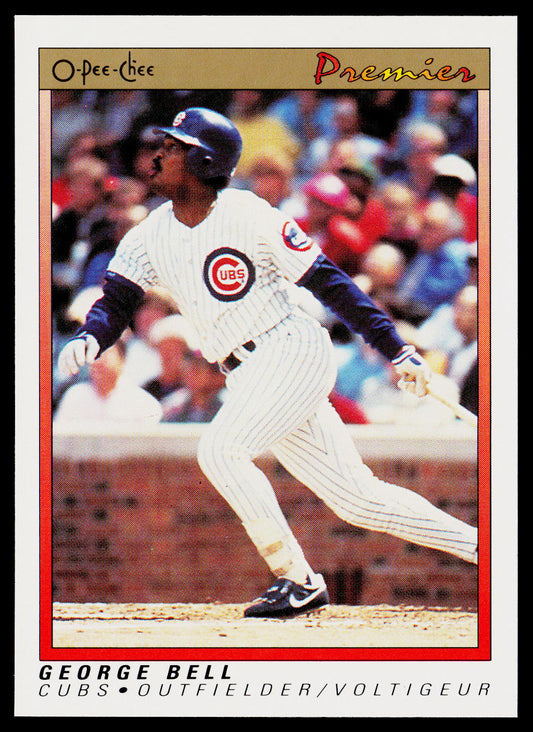 George Bell 1991 O-Pee-Chee Premier #6 Chicago Cubs