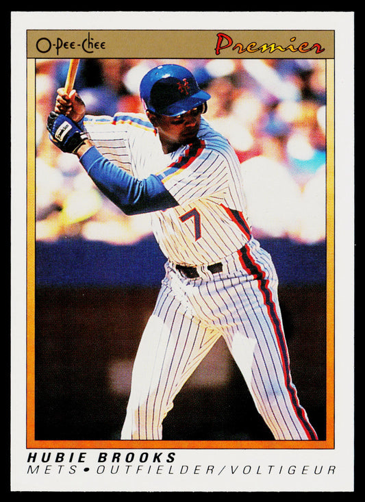 Hubie Brooks 1991 O-Pee-Chee Premier #15 New York Mets