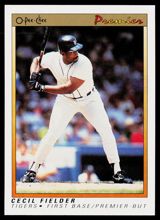 Cecil Fielder 1991 O-Pee-Chee Premier #44 Detroit Tigers
