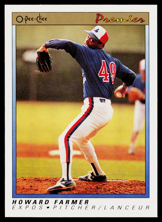 Howard Farmer 1991 O-Pee-Chee Premier #40 Montreal Expos
