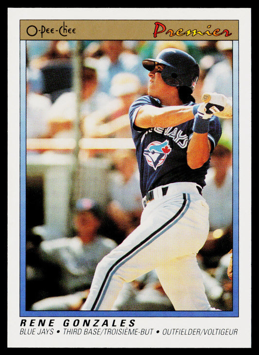 Rene Gonzales 1991 O-Pee-Chee Premier #53 Toronto Blue Jays