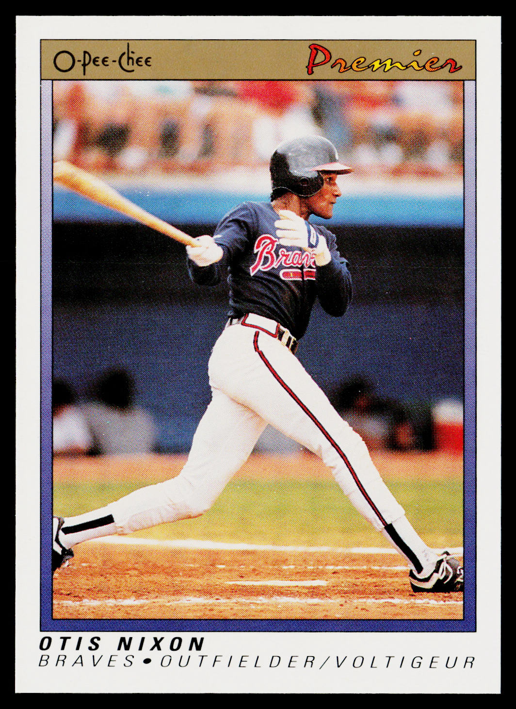 Otis Nixon 1991 O-Pee-Chee Premier #89 Atlanta Braves