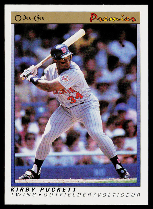 Kirby Puckett 1991 O-Pee-Chee Premier #96 Minnesota Twins