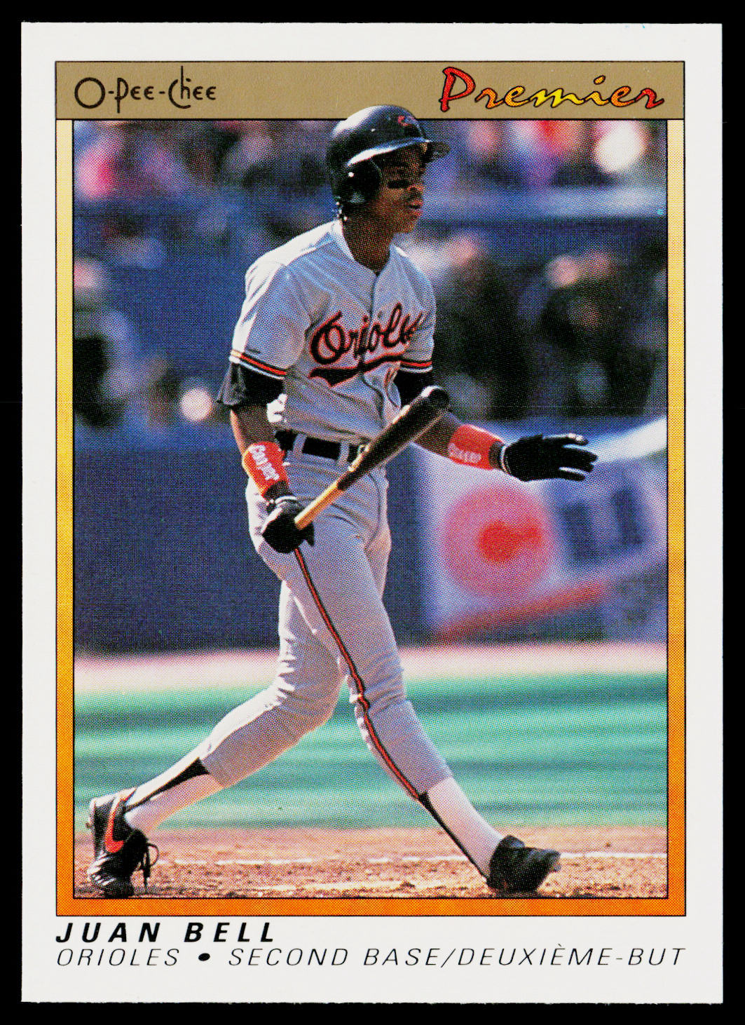 Juan Bell 1991 O-Pee-Chee Premier #7 Baltimore Orioles
