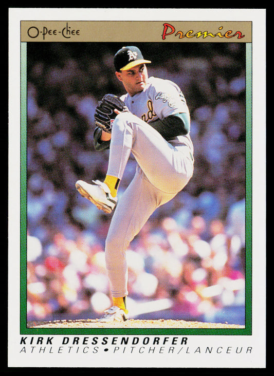 Kirk Dressendorfer 1991 O-Pee-Chee Premier #36 RC Oakland Athletics