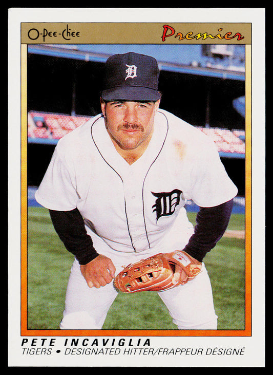 Pete Incaviglia 1991 O-Pee-Chee Premier #67 Detroit Tigers