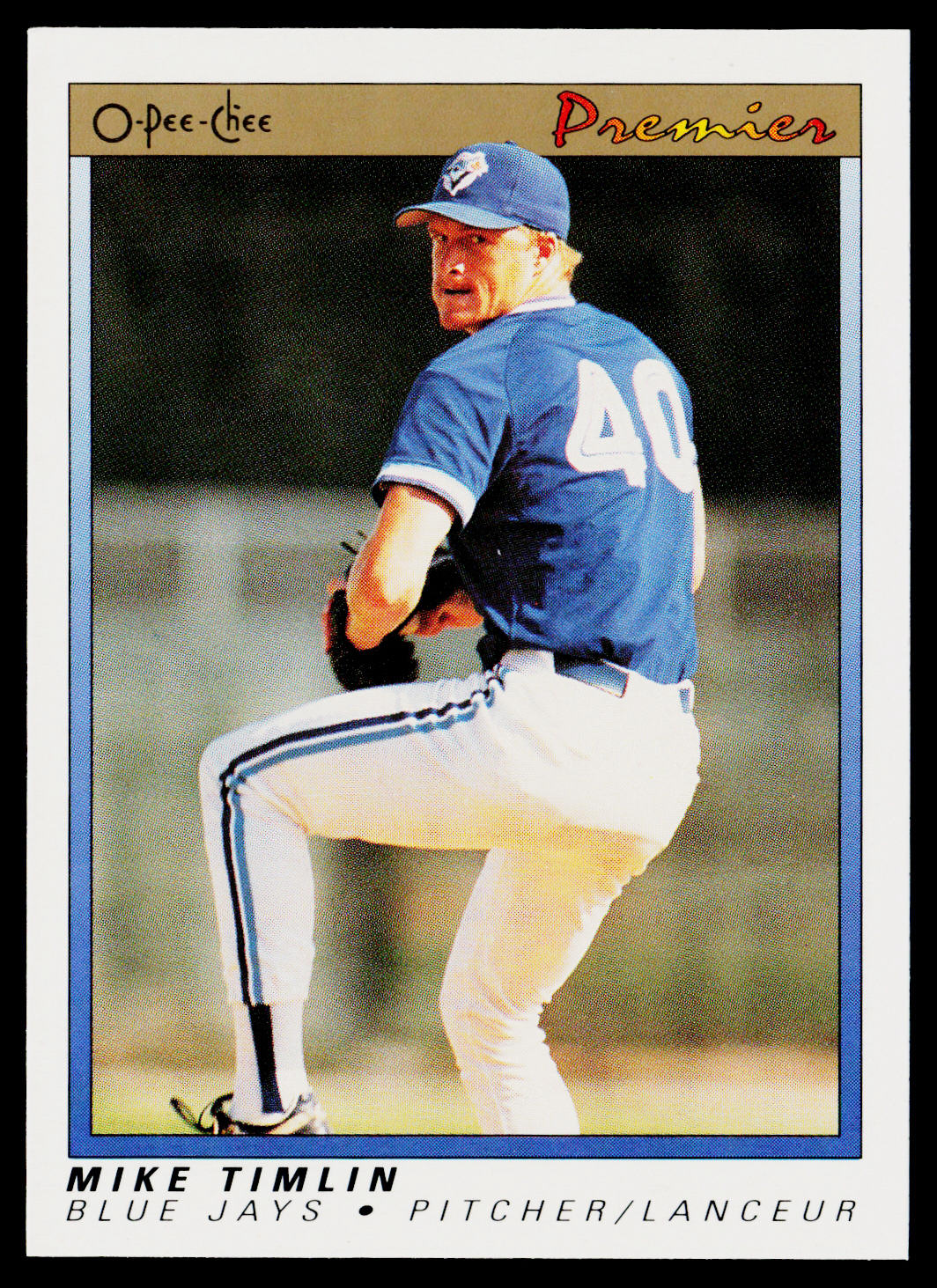 Mike Timlin 1991 O-Pee-Chee Premier #122 RC Toronto Blue Jays
