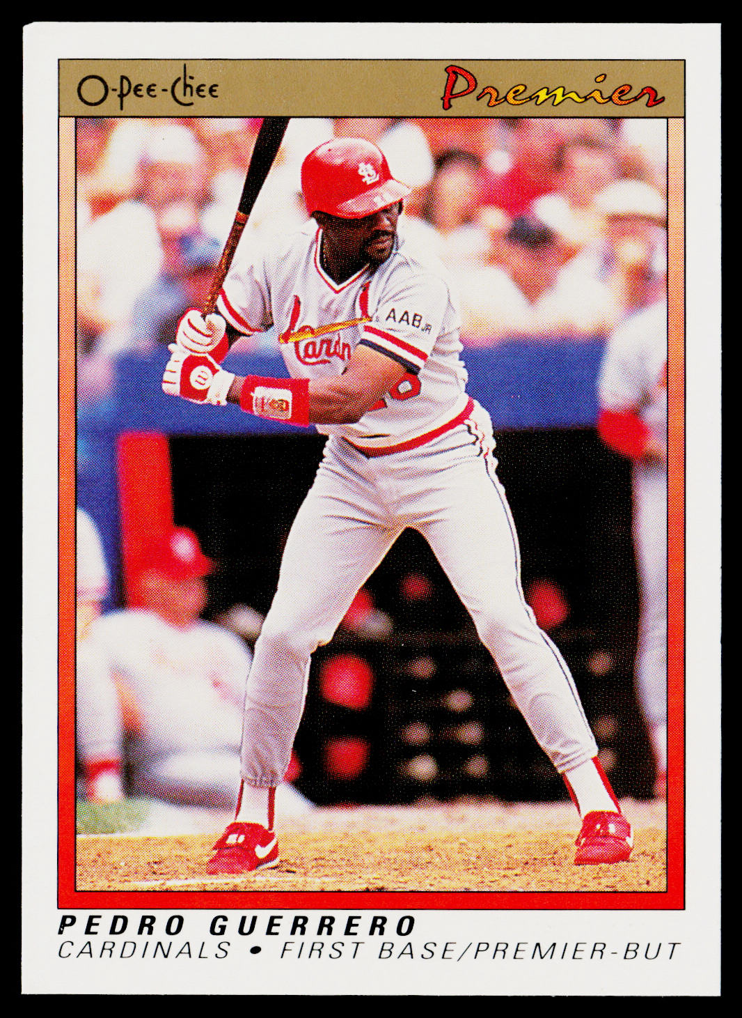 Pedro Guerrero 1991 O-Pee-Chee Premier #58 St. Louis Cardinals