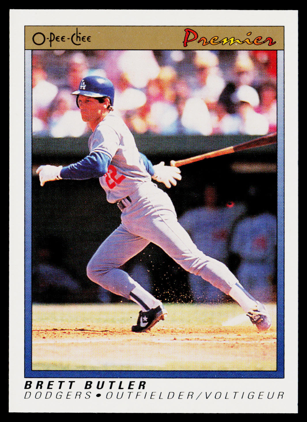 Brett Butler 1991 O-Pee-Chee Premier #16 Los Angeles Dodgers