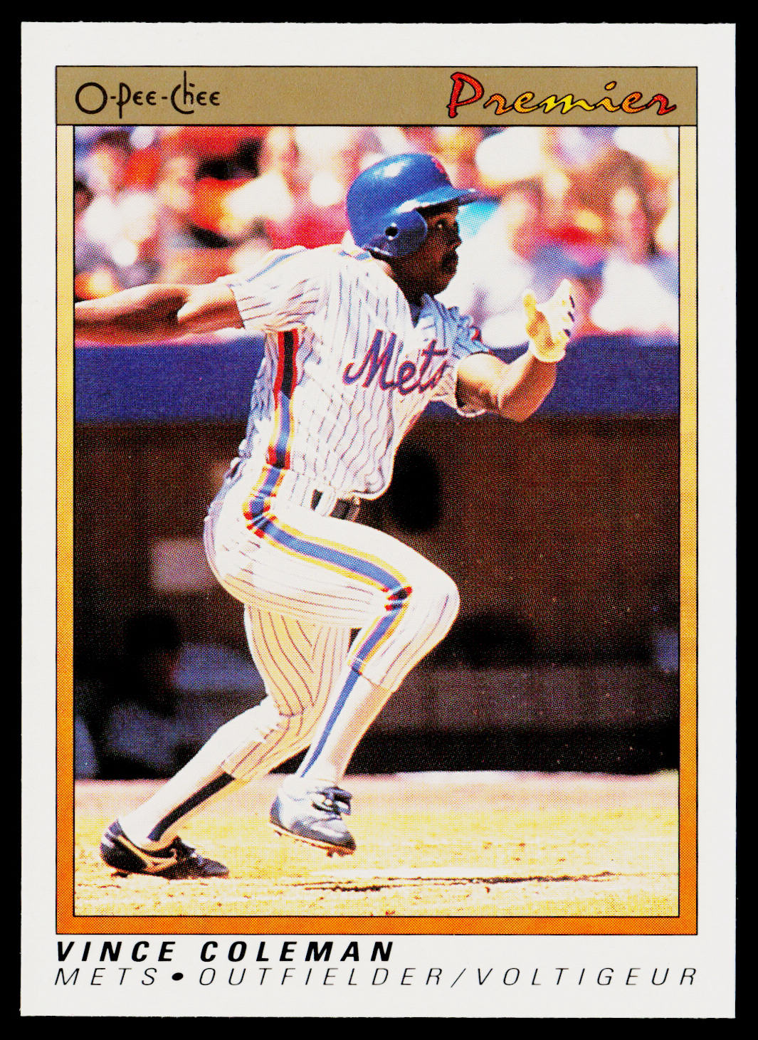 Vince Coleman 1991 O-Pee-Chee Premier #25 New York Mets