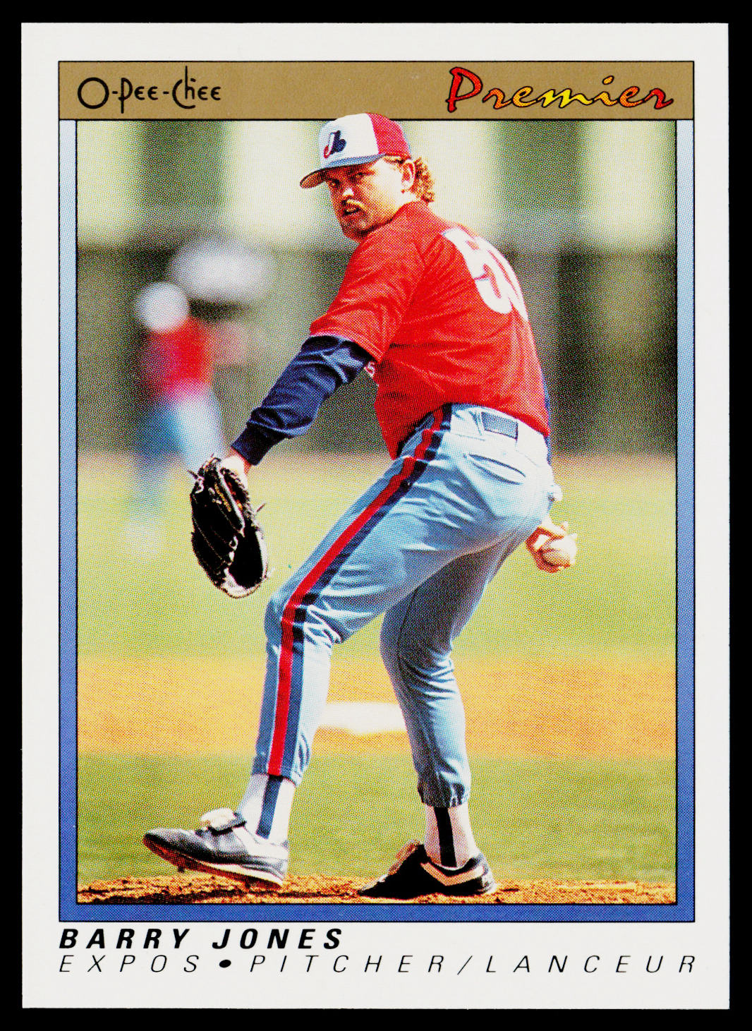 Barry Jones 1991 O-Pee-Chee Premier #69 Montreal Expos
