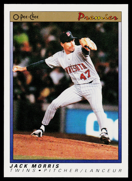 Jack Morris 1991 O-Pee-Chee Premier #84 Minnesota Twins