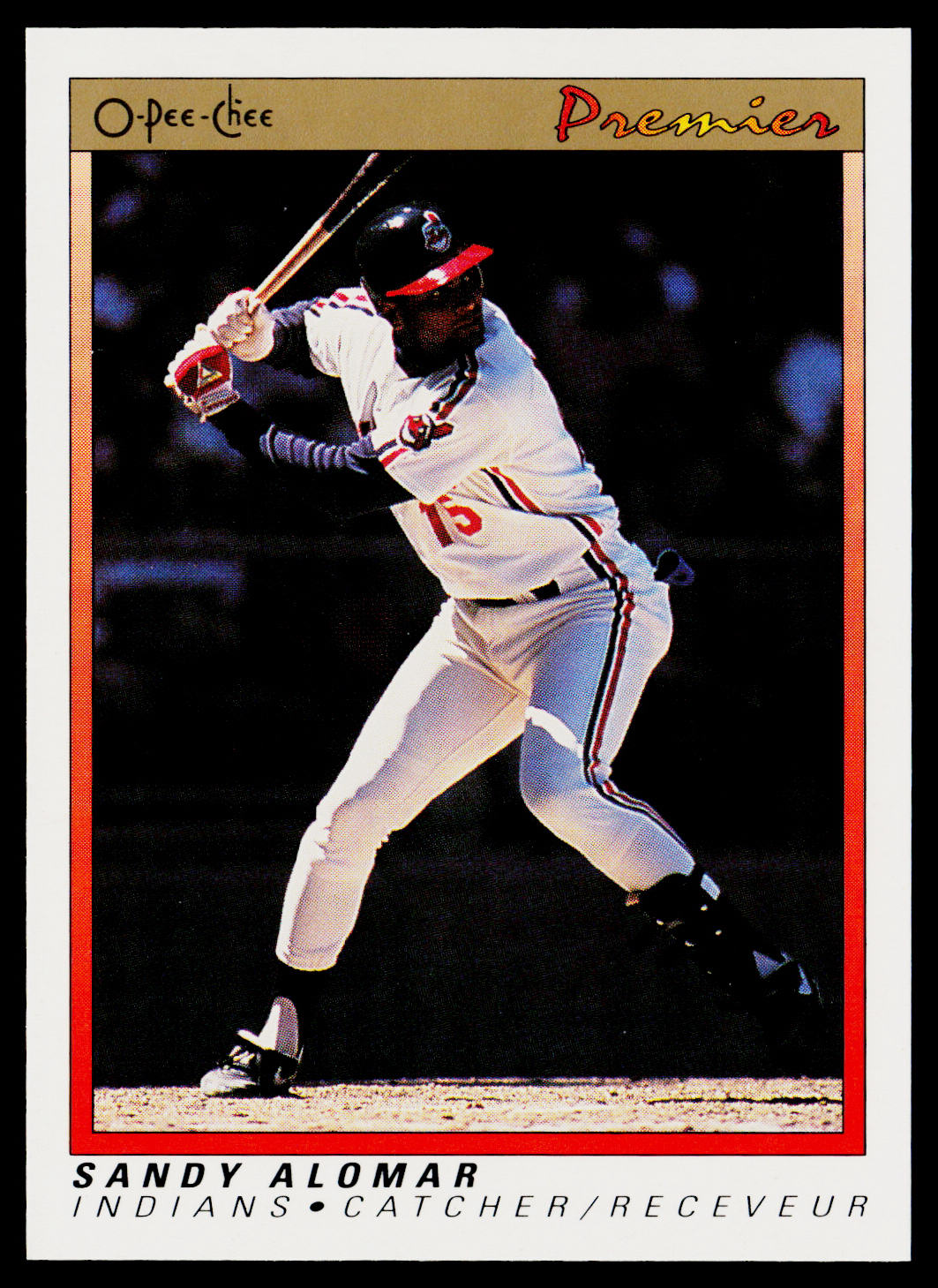 Sandy Alomar 1991 O-Pee-Chee Premier #2 Cleveland Indians