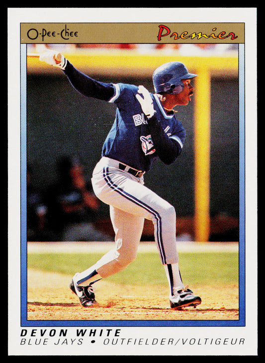 Devon White 1991 O-Pee-Chee Premier #126 Toronto Blue Jays