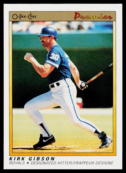 Kirk Gibson 1991 O-Pee-Chee Premier #50 Kansas City Royals